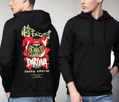 Men's Cotton Blend (Fleece) Oversized Graphic Print Hoodie