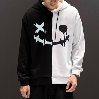 Cotton Blend Printed Full Sleeves Mens Hooded Neck T-Shirt