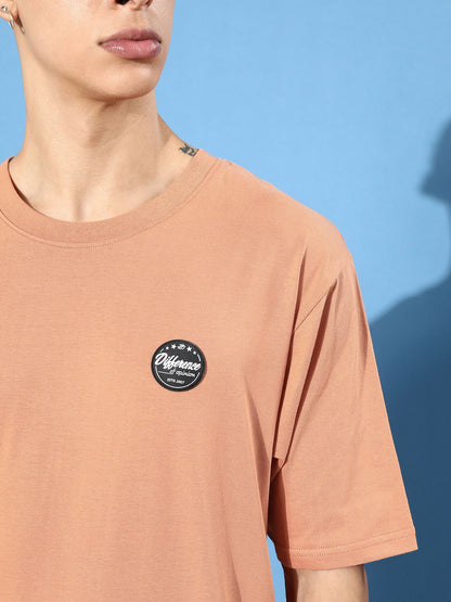 Difference of Opinion Brown Graphic Oversized T-Shirt