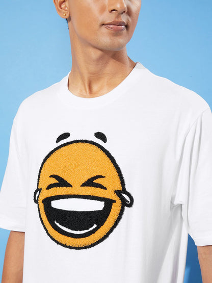 Difference of Opinion White Graphic Oversized T-Shirt