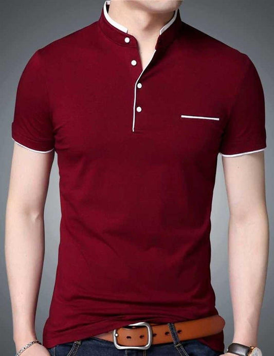 Cotton Blend Solid Half Sleeves T-Shirts