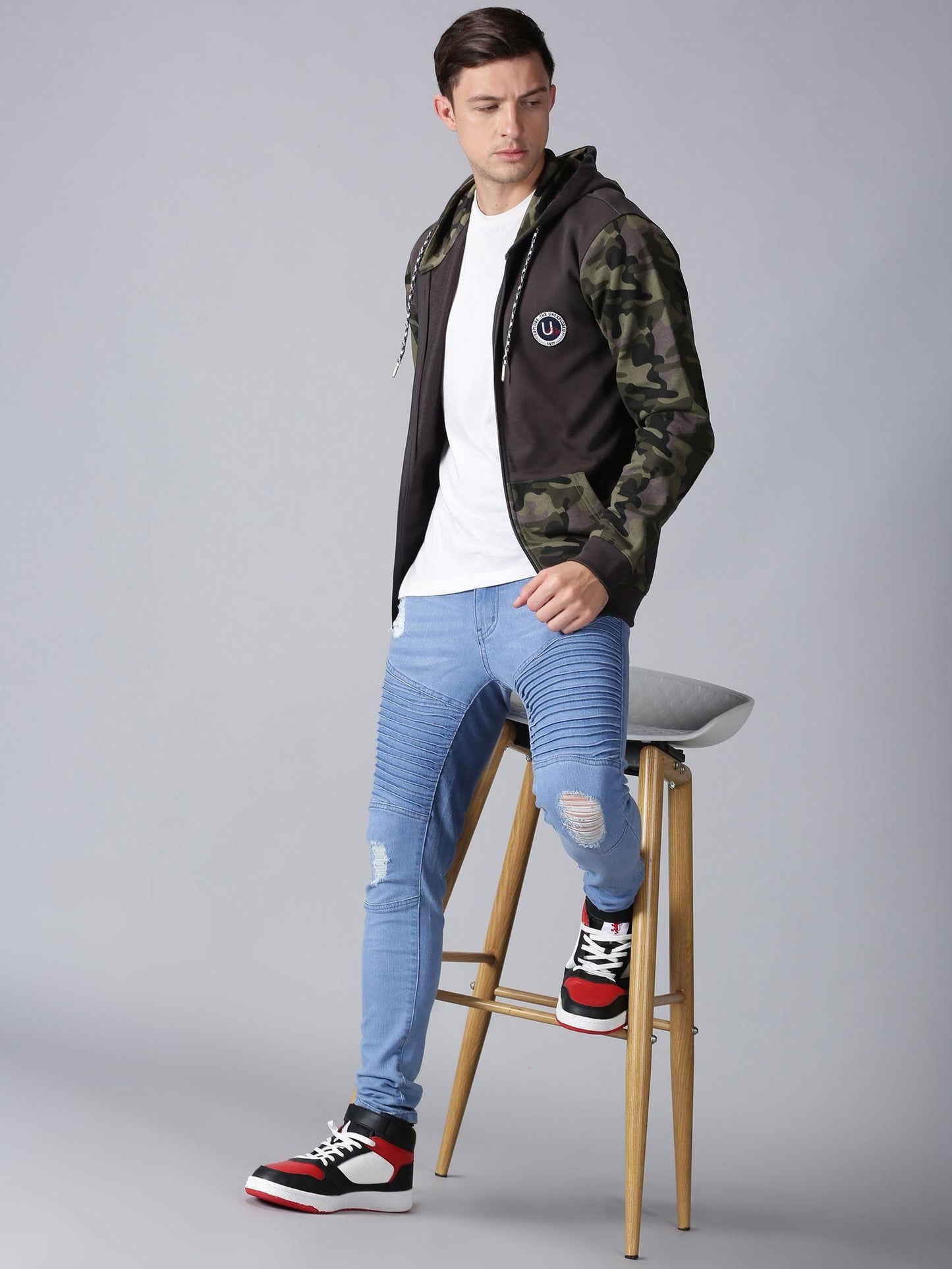Urgear Fleece Printed Full Sleeves Regular Fit Mens Hoodie