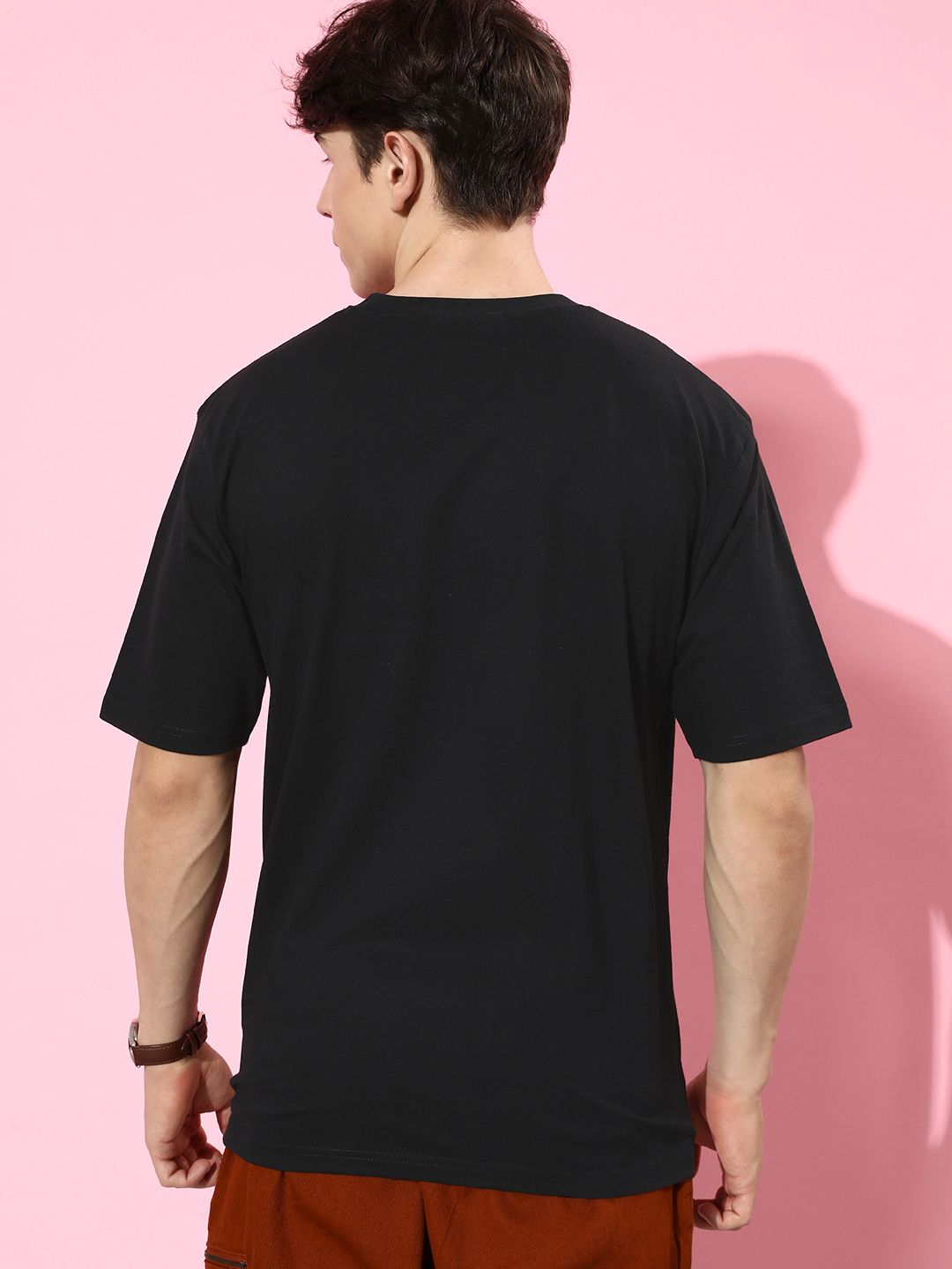 Difference of Opinion Black Graphic Oversized T-Shirt