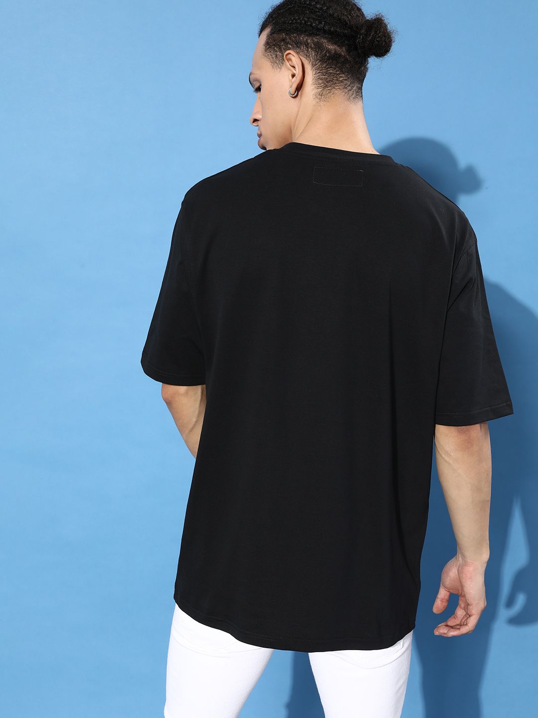 Difference of Opinion Black Typographic Oversized T-Shirt