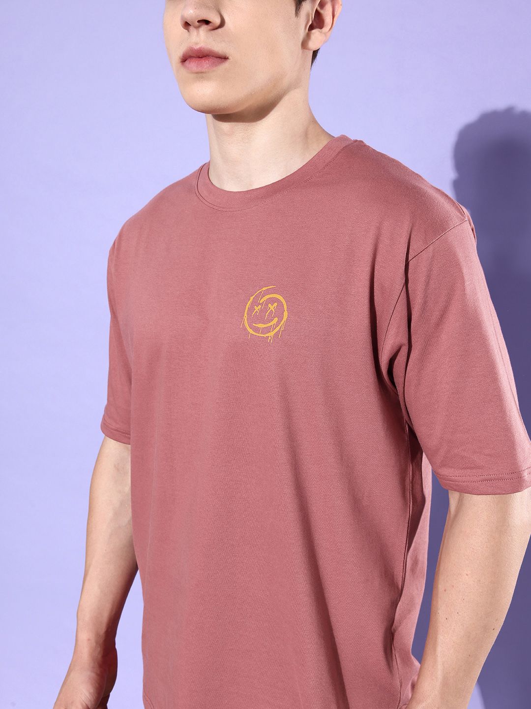 Difference of Opinion Pink Graphic Oversized T-Shirt
