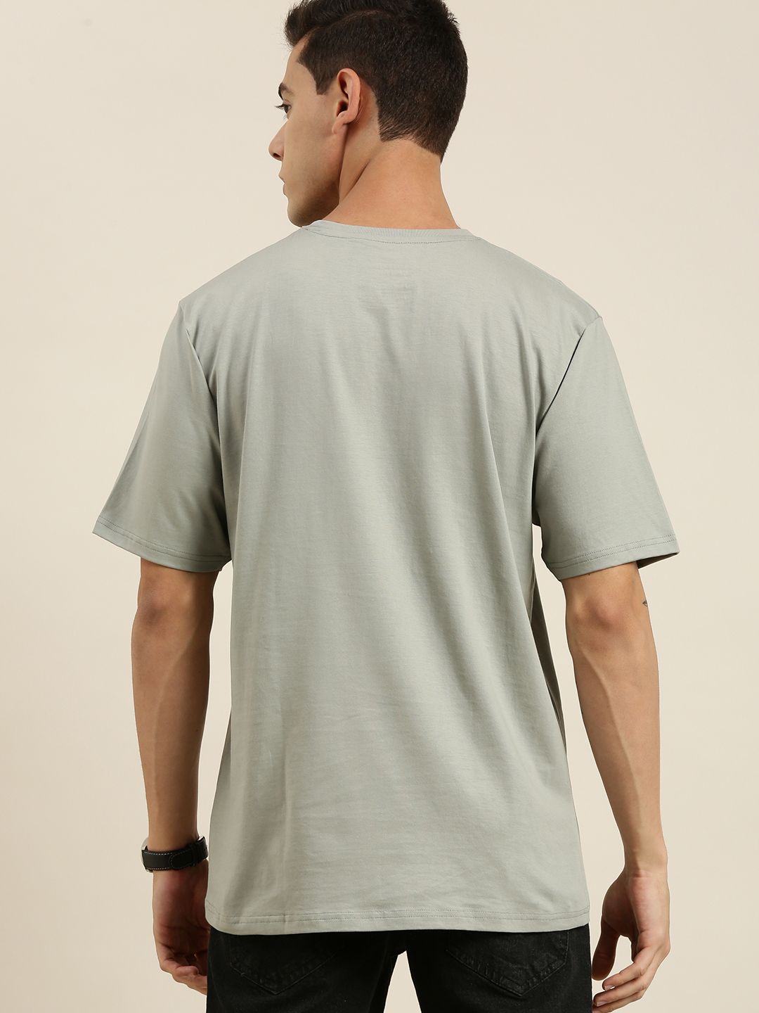 Difference of Opinion Grey Graphic Oversized T-Shirt