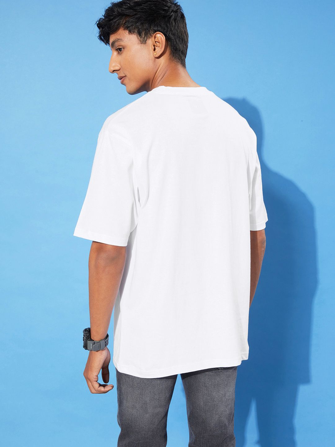 Difference of Opinion White Graphic Oversized T-Shirt