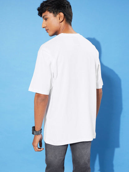 Difference of Opinion White Graphic Oversized T-Shirt