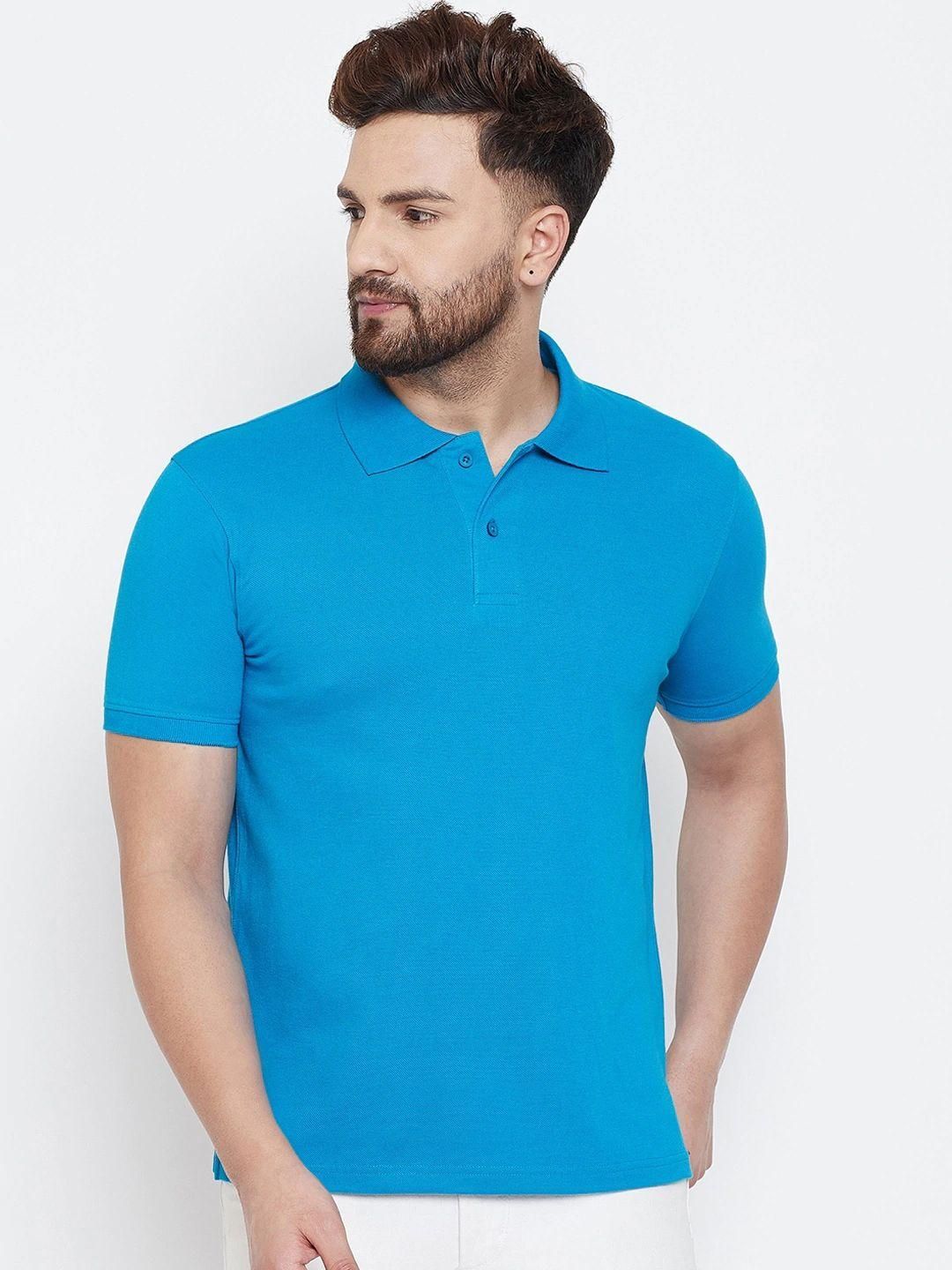 Cotton Blend Solid Half Sleeves Polo T-Shirt